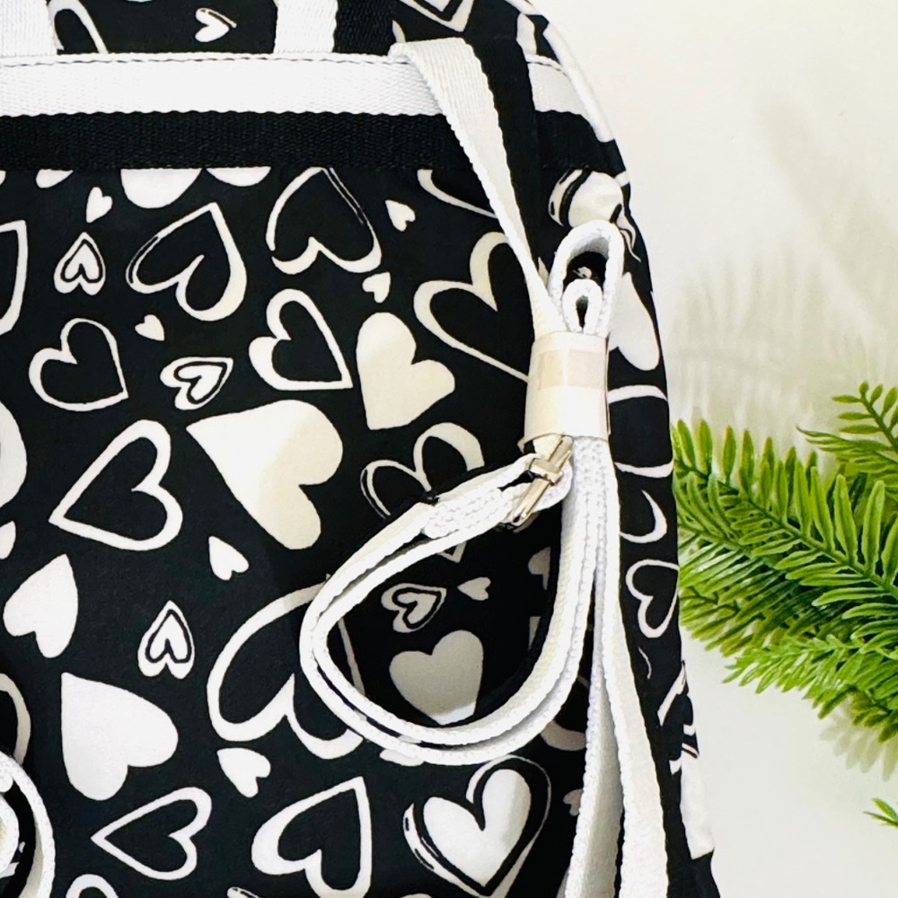NEW BRIGHTON Endless Love Black white Hearts Women’s Backpack - Picture 5 of 16